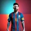 Placeholder: lionel messi, with world champion cup win argentina flag, highly detailed, wings, soft studio lighting, background 64k