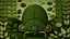 Placeholder: An olive green Bug Veilspun designed in German folk art painted by Henri Rousseau