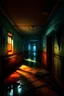 Placeholder: A chillingly eerie cartoon-style image depicts a desolate and abandoned hospital consumed by haunting darkness. The flickering lights cast an ominous glow on the ghostly nurse lurking in the shadowed corridors. Against a dark background, vibrant and vivid colors intensify the sinister atmosphere. This high-quality image, resembling a haunting painting, showcases every eerie detail meticulously, immersing viewers in the macabre narrative of a forgotten place.