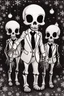 Placeholder: Whipsical babies in suits, faces look like those skeletons in the movie a night before Christmas