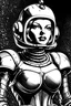 Placeholder: cyberwoman retro vintage fifty comics b/w