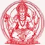 Placeholder: God shiva Demonic image in neon red color pallet