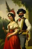 Placeholder: cuban woman neoclassism painting standing with man