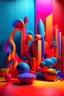 Placeholder: abstract colorfull 3d scene portrait