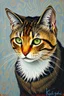 Placeholder: Portrait of a cat by Van Gogh