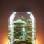 Placeholder: A studio ghibli characters in a jar floating, super high resolution, professional photograph, in focus, beautiful detail, professional digital art, stunning 4k, volumetric light, Award-winning photograph, photography, tokio background