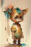 Placeholder: an oil painting of something adorable, cute, in the style of expressive character design, dusan djukaric, Carne Griffiths, Lou Xaz