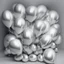 Placeholder: A picture of a bunch of silver and white balloons