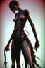 Placeholder: strane tall lady, horror, little nightmare videogames style
