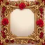 Placeholder: Golden frame baroque with red and roses