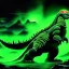 Placeholder: ultra detailed fullbody Drawing of Mech Godzilla ,with glowing Green eyes, extremely detailed digital painting, intrincate, extremely detailed face,crystal clear Big eyes, in the style of Pixar , mystical colors , perfectly centered image, perfect composition, rim light, beautiful lighting, 8k, stunning scene, raytracing