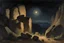 Placeholder: Night, rocks, mountains, rodolphe wytsman and friedrich eckenfelder impressionism paintings