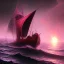 Placeholder: Charon in his boat on the river Styx, red black purple colours, 8k, high definition, fantasy art