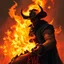 Placeholder: blaze the pyromaniac devil wild west bandit fantasy art