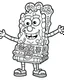 Placeholder: Generate a colouring pages of Patrik And SpongeBob along with some pencil sketch marks with a white background