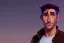 Placeholder: Flynn Rider, Tangled, Facial Hair, brown hair, blue vest, white undershirt, Zachary Levi