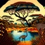 Placeholder: Beautiful nature, Tingatinga style,