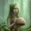 Placeholder: A portrait of a Little fairy woman with green skin and red long hair, sitting under the large Amanita muscaria mushroom in the magic forest, concept art, dark fantasy style, dark and spook, illustration, digital art, d&d, very cute,Masterpiece, best quality, sharp line, sharp focus, rear view : digital painting extremely detailed fantasy beautiful award winning high definition colourful very cute ,correct ai auto settings.