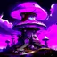 Placeholder: A fantabulous black, purple and magenta (((mushroom tower house))) erected atop a (geologic pillar), surrounded by the uncanny imaginative ((( swirling skies))), offset by the stark hues of a (neon-tinged nebulous space scape), within. captured by the hand a skilled master painter with a focus on (softly blurred compositions and voluminous lighting).