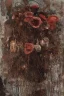 Placeholder: an abstract painting of rusted metal and flowers, by anselm kiefer and lucian freud, rust, scaffolding, iron cladding, decay, mixed media, textured, anatomically correct, beautiful perfect face, sharp focus, highly detailed