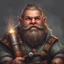 Placeholder: dnd, portrait of dwarf, miner with dynamite