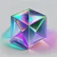 Placeholder: 3d holographic geometric shape isolated on transparent background