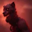 Placeholder: horror werewolf red background