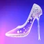 Placeholder: cinderellas high heel crystal glass shoes ,magical, snow, sharp, intricate ornate, elegant, highly detailed, transparent, artstation, concept art, smooth, sharp focus, illustration, 8k,epic fantasy, iridescent accents