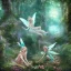 Placeholder: subtle and luminous fairies in magical environnement