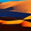 Placeholder: désert du Sahara, coucher de soleil, dune de sable, montagne, rochers