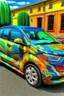 Placeholder: colorful cars van Gogh.