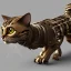 Placeholder: character render of mechanical tabby cat, intricate, ultra-fine detailed, steampunk, ornate, 8k, ultraHD, high-quality, 3d, realistic, trending on artstation, midjourney style, elaborate, openjourney style