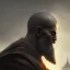 Placeholder: Portrait of a monk, fog, distant temple, profile, grim, dark, Frank Frazetta, Greg Rutkowski, hyperdetailed, dnd, trending on Artstation, Splash screen art, dynamic lighting, hyperdetailed, intricately detailed, a masterpiece, 8k resolution, high contrast, bearded,