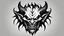 Placeholder: demon logo black and white