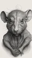 Placeholder: 𝙋𝙧𝙤𝙢𝙥𝙩 highly detailed graphite illustration, A surreal rat face with exaggerated anatomical features, heavily wrinkled skin, and an intense, contemplative expression. bald head, thick eyebrows, long beard merge into swirling abstract shapes. Large, expressive hands, one covering the mouth and the other gripping the forehead tensely. Mysterious, introspective, dreamlike, somewhat dark fantasy. #𝙙𝙧𝙚art #prompt