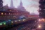 Placeholder: close up train+Elevated train+turin corner building+Italian colourful sea village +alphonse mucha, greg rutkowski,matte painting, cryengine, hyper detailed, felix kelly, fantasy art, seb mckinnon