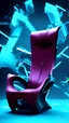 Placeholder: messy armchair, dynamic effect, futuristic