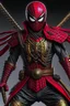 Placeholder: Spider-Man as a futuristic samurai