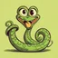 Placeholder: A snake in the shape of a funny cartoon character