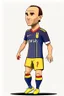 Placeholder: Andres Iniesta football player ,cartoon 2d