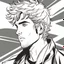 Placeholder: young man with scruffy hair, stubblem comic book style