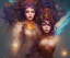 Placeholder: Four doll divine representing each one the four elements: Fire: Earth: Air: Water. Mark Brooks and Dan Mumford, comic book art, perfect, smooth elemental galactic space core royalty queens crown. Detailed photograph, WLOP, Unreal Engine 5 volumetric lighting Insanely intricate face hair lashes hyper detailed painting by Ismail Inceoglu Huang Guangjian and Dan Witz Central fantasy art album cover art resolution HD