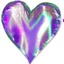 Placeholder: electric heart iridescent cloth