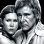 Placeholder: old carrie fisher embracing harrison ford, waist up portrait, photorealistic faces, intricate, oil on canvas, masterpiece, expert, insanely detailed, 4k resolution, cinematic smooth, intricate detail , soft smooth lighting, soft pastel colors,