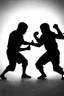 Placeholder: a distressing image of two shadows preparing to fight