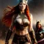 Placeholder: portrait 'beautiful Sexy busty Redhead Sif',Braids,horned helmet, celtic tattoed,painting by gaston bussiere, greg rutkowski, yoji shinkawa, yoshitaka amano, tsutomu nihei, donato giancola, tim hildebrandt, oil on canvas, cinematic composition, extreme detail,fit full head inside picture,32k