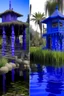 Placeholder: A blue violet swamp in Spain designed in Hawaiian tikis painted by Leonardo da Vinci