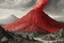 Placeholder: A grayish red pyroclastic volcano painted by Qiu Ying