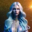 Placeholder: white woman glitter long blond hair blue eyes in a galactic ambiance, delicate colors in the foreground, full of details, smooth, light effect，vaporwave colorful, smooth, extremely sharp detail, finely tuned detail, ultra high definition, 8 k, unreal engine 5, ultra sharp focus