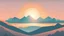 Placeholder: a drawing of mountains with a sun in the background, abstract nature landscape, sun rises between two mountains, minimalist illustration, sunset illustration, minimalist line drawing, abstract minimalist line art, mountains in a background, minimalistic illustration, minimalist line art, mountains on background, mountain sunrise, sun, mountains on the background, asian sun, minimalistic drawing, minimal art style